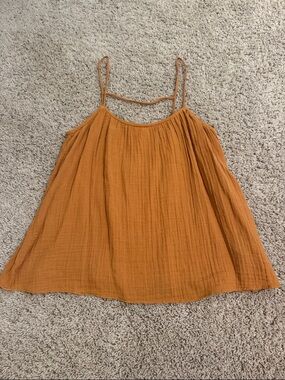 H&M Burnt Orange Gauze Spaghetti Strap Camisole